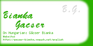 bianka gacser business card